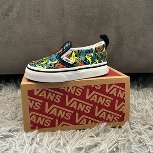 Size 4 infant vans, glow-in-the-dark fish pattern